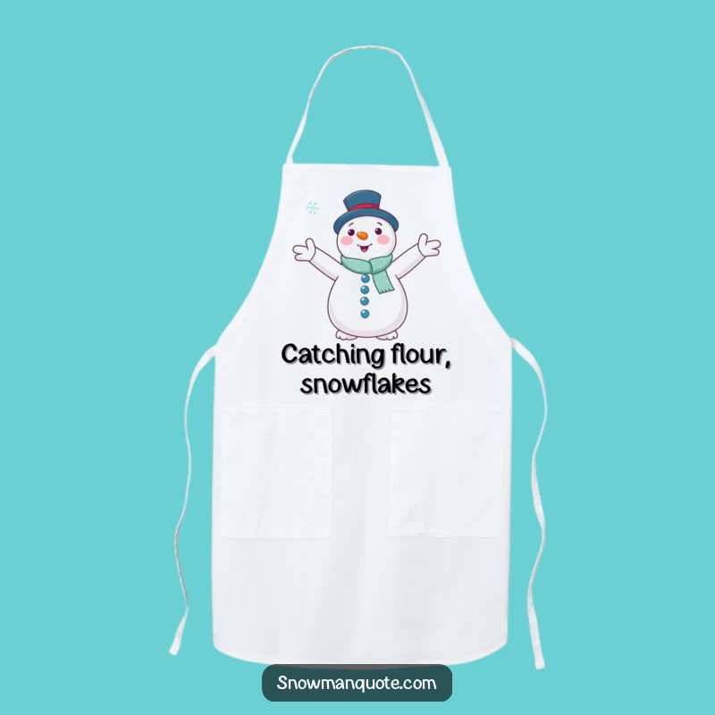Funny Snowman Snowflake Hug Apron: Kitchen Calm Moment, Hilarious Funny Gift for Cooks