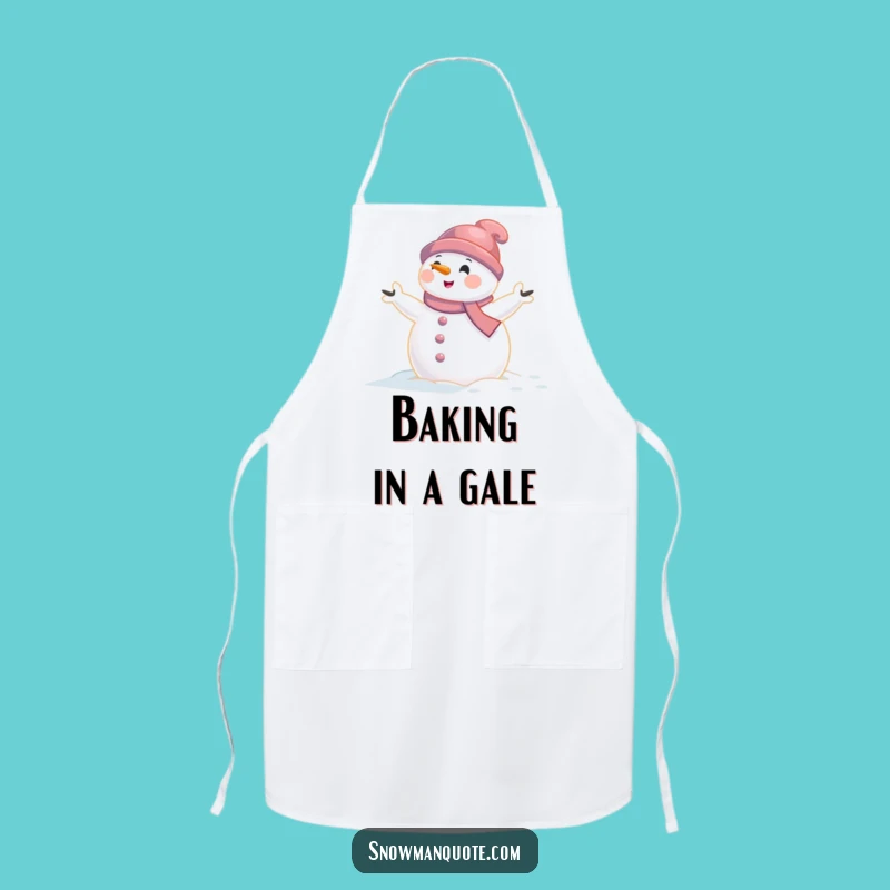Funny Snowman Wind Apron: Chef's Delight with Hilarious Winter Bluster Gift