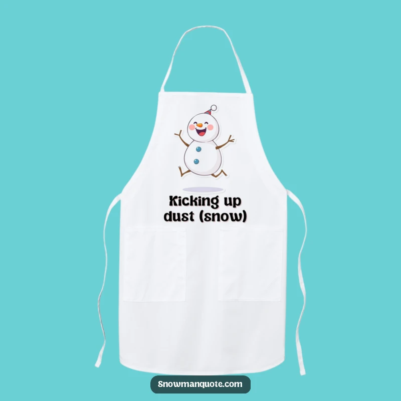 Funny Snowman Kick Apron: Cook Up Smiles with This Cheerful Winter Buddy Funny Gift