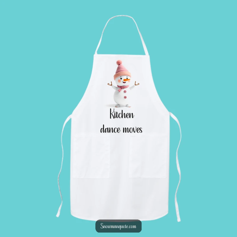 Funny Dancing Snowman Hat Apron: Kitchen Dance Party, Hilarious Funny Gift for Cooks