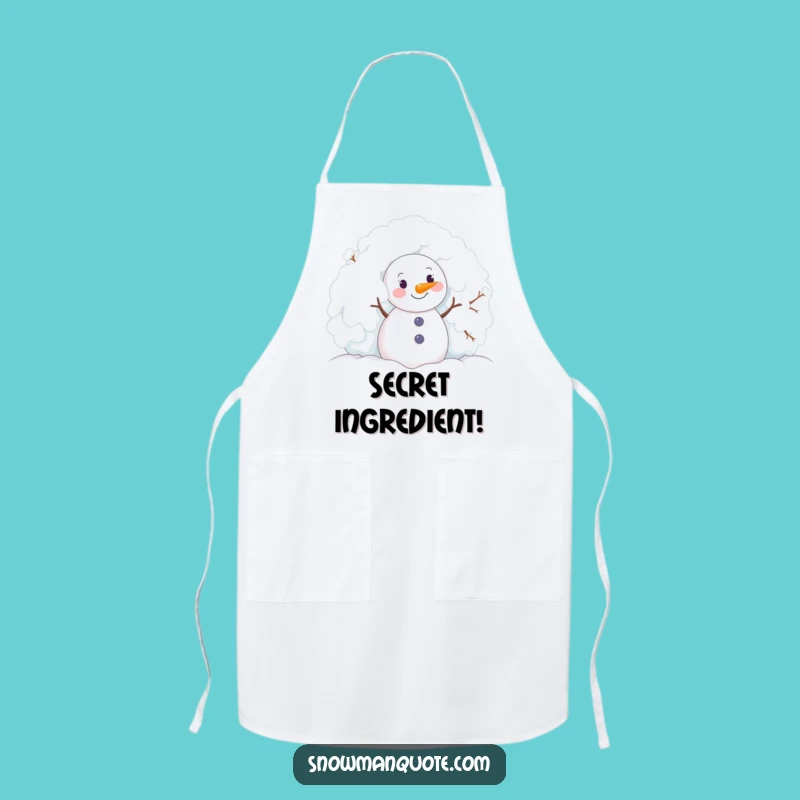 Funny Snowman Apron - Peeking Delight for Kitchen Fun & Surprise Gift