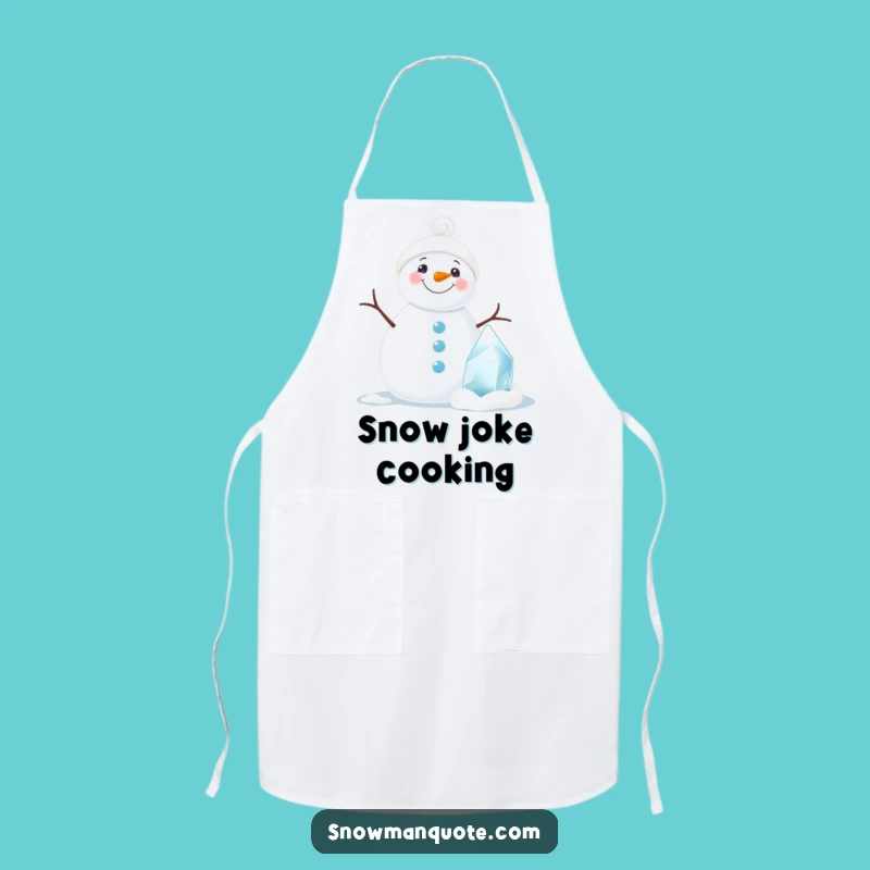 Funny Snowman Apron: Hilarious Kitchen Helper with Ice Sculpture Flair