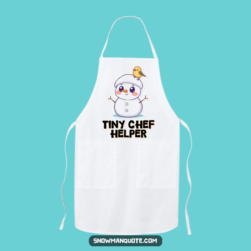 Funny Snowman Bird Apron: Cook with Surprise, Tiny Visitor Friend, Ideal Funny Gift