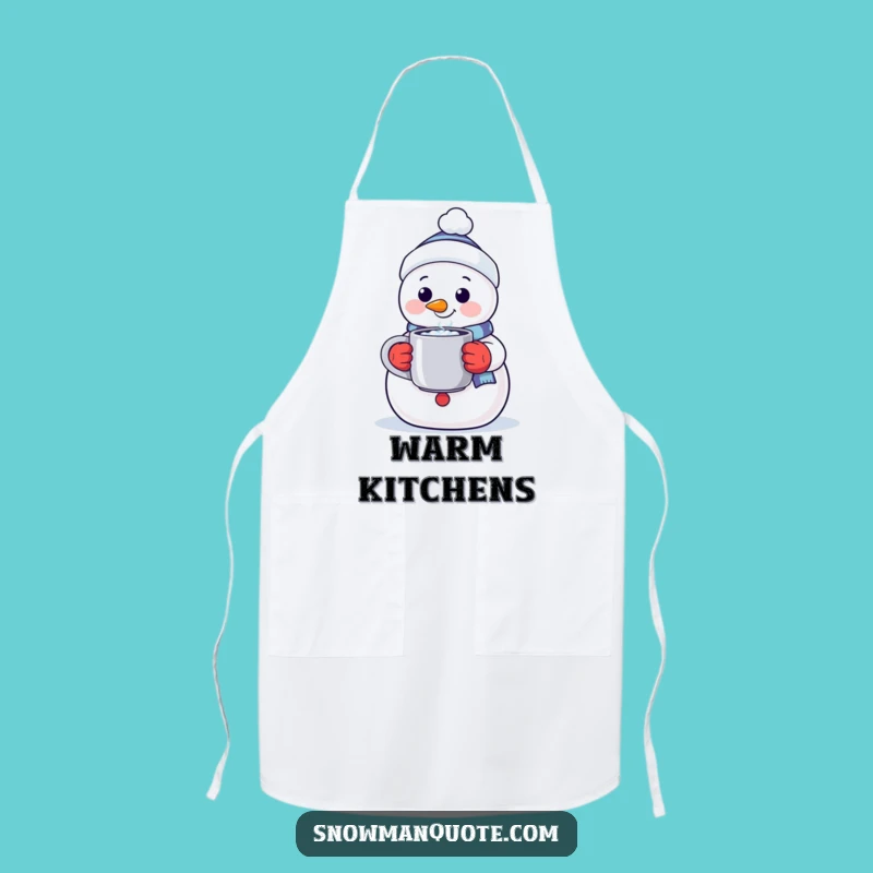 Funny Warm Snowman Apron: Kitchen Comfort Offering Gift
