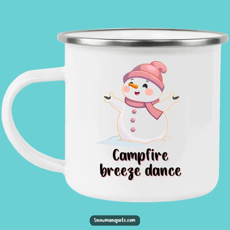 Funny Snowman Wind Camping Mug: Hilarious Winter Bluster for Adventures Gift