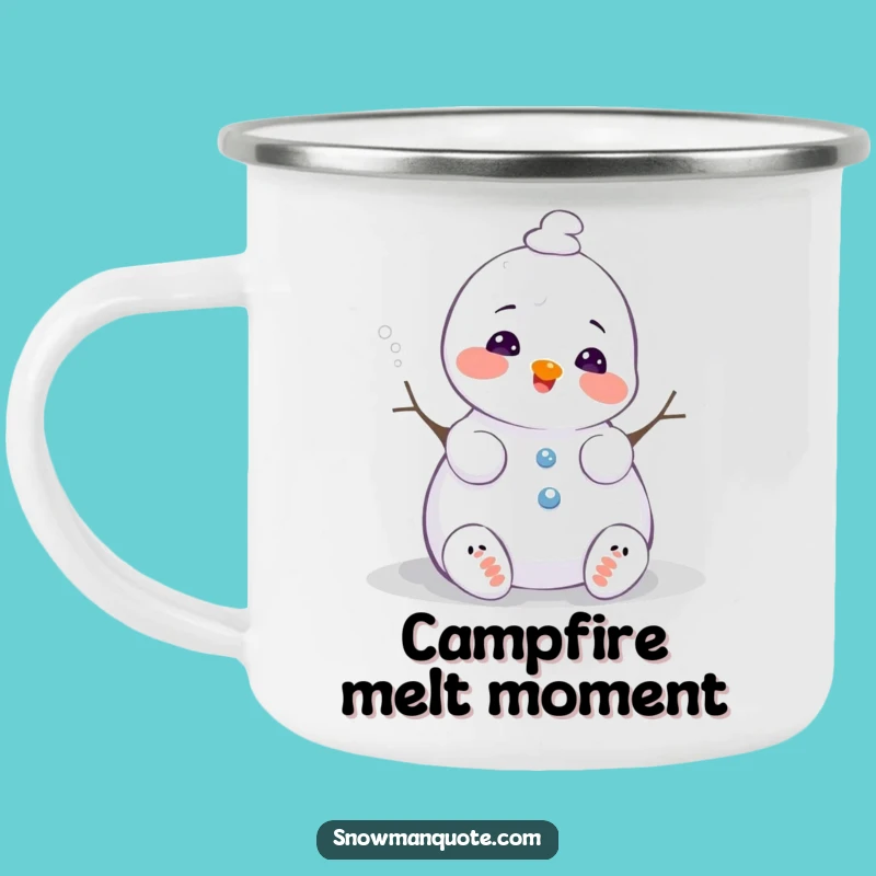 Funny Snowman Camper Mug - Winter Adventures with a Sigh, Perfect Outdoor Gift!