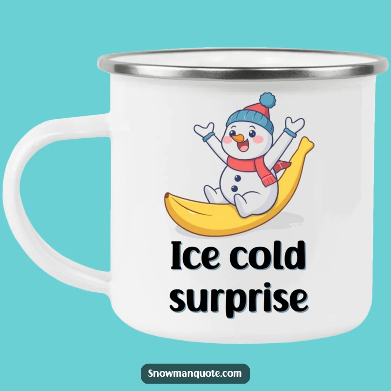 Funny Snowman Camping Mug - Durable & Hilarious Winter Slip Mug for Outdoor Fun