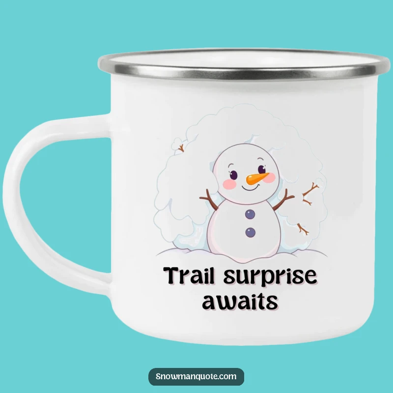 Funny Snowman Camping Mug - Peeking Delight for Outdoor Adventures Gift
