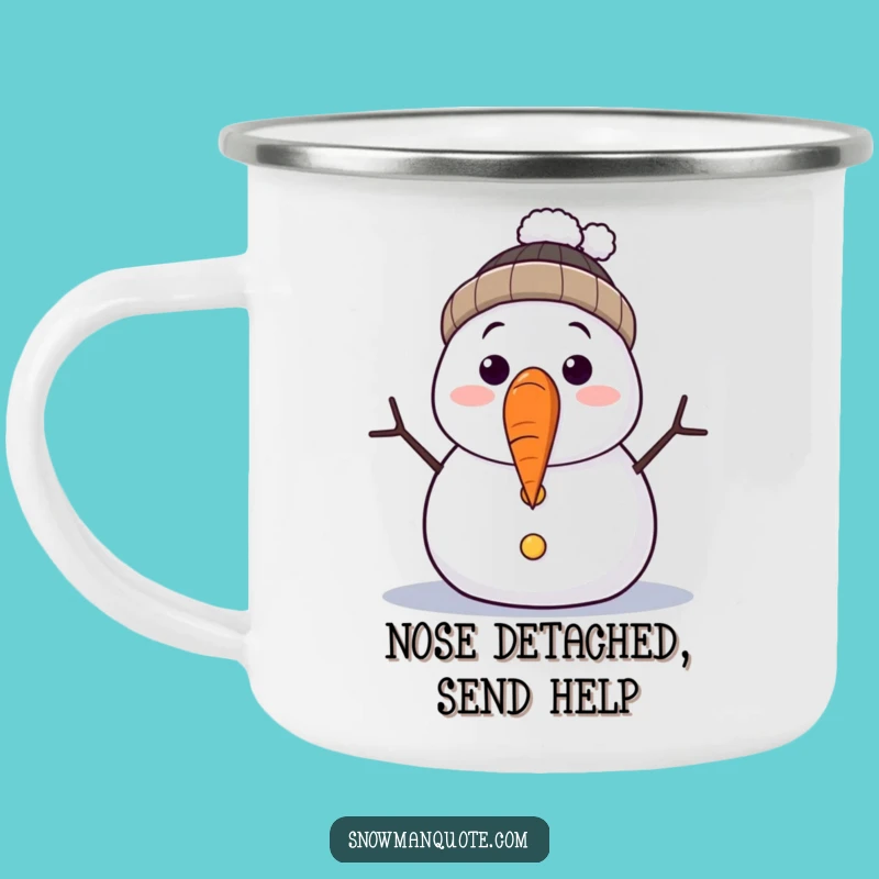 Funny Snowman Nose Fall Camping Mug - Hilarious Outdoor Adventure Gift