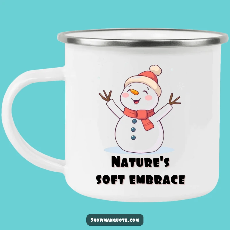 Funny Snowman Snowflake Wave Camping Mug: Cozy Sips on Snowy Adventures