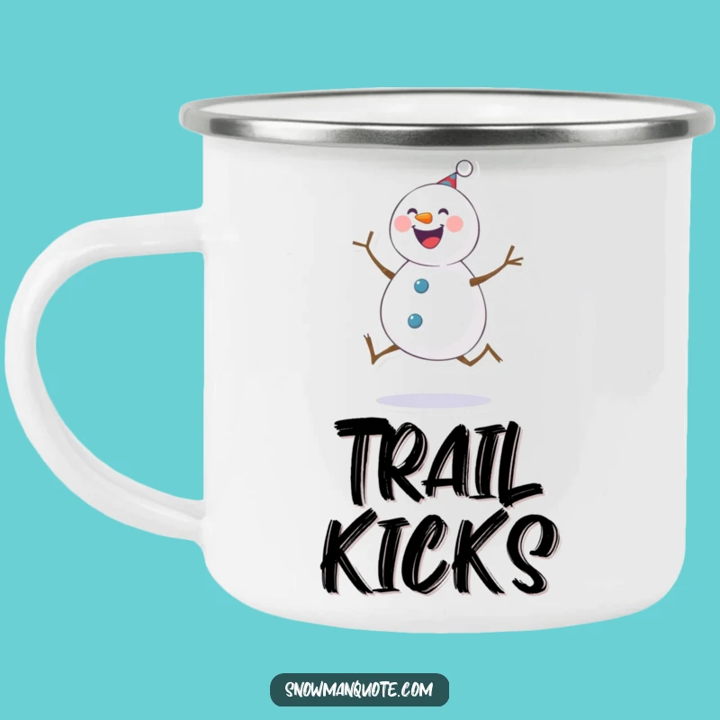 Funny Snowman Kick Camping Mug: Enjoy Your Adventure with This Cheerful Winter Buddy Funny Gift