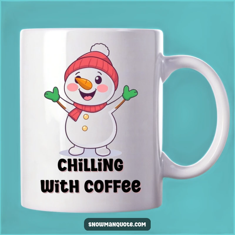 Funny Snowman Dancing Mug: Winter Fun - Cheerful Funny Gift!