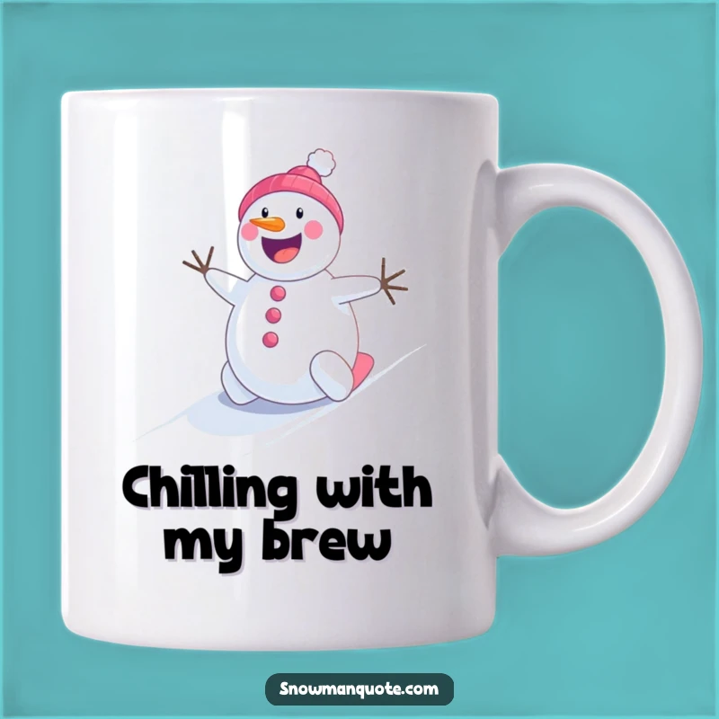 Funny Snowman Rolling Mug - Cheerful Winter Fun Funny Gift