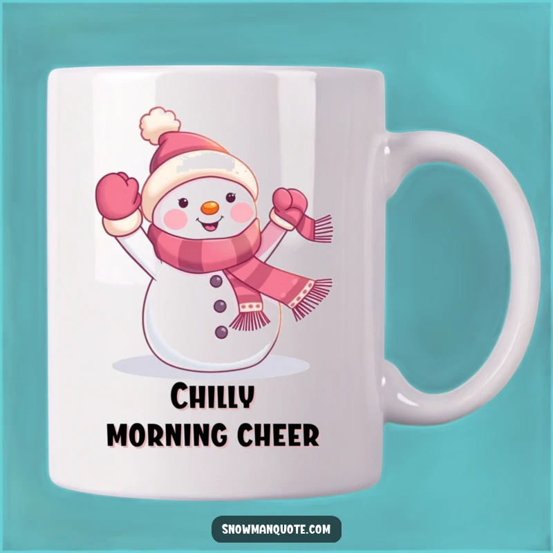 Funny Snowman Banner Mug: Cheerful Winter Friend, Cozy and Funny Gift