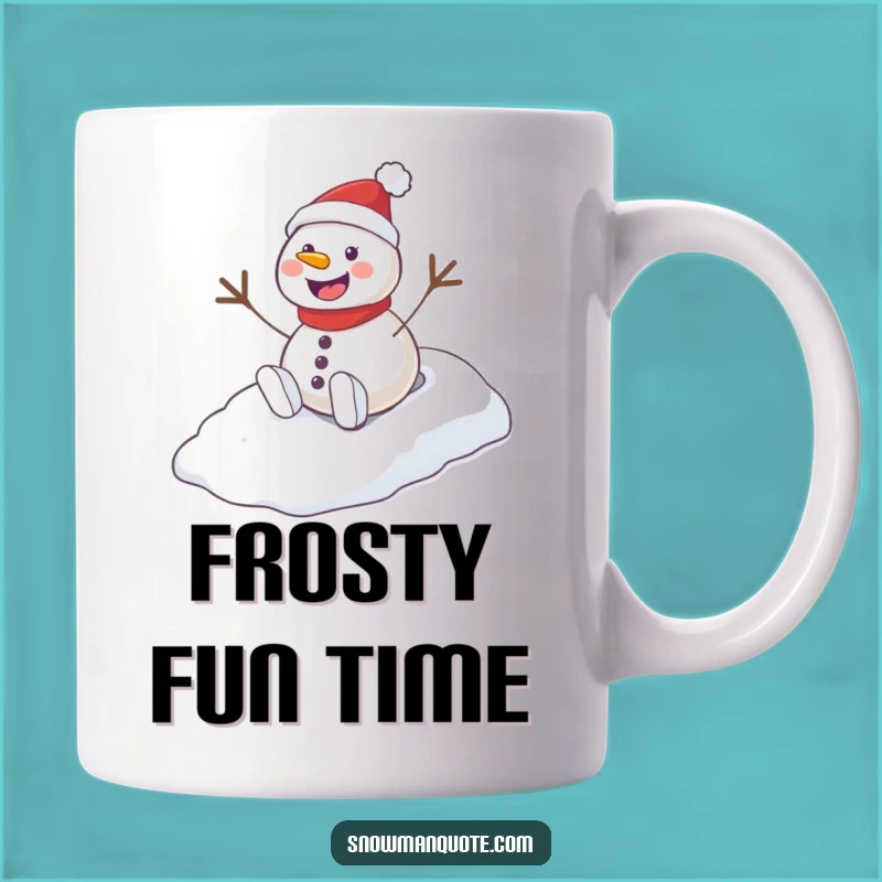 Funny Playful Snowman Hill Mug: Hilarious Winter Fun Gift for All