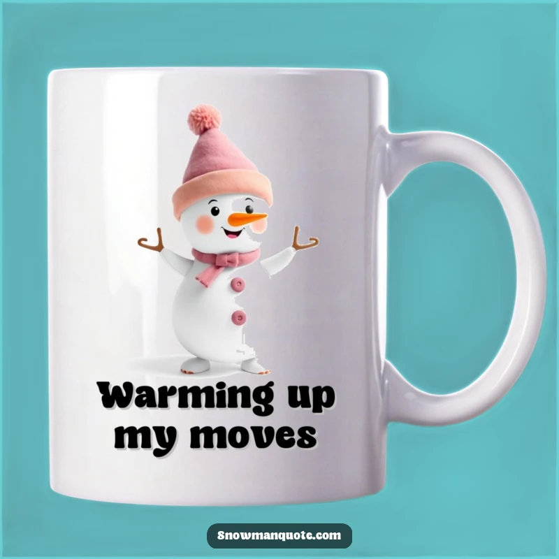 Funny Dancing Snowman Hat Mug: Joyful Winter Moves, Perfect Funny Gift for Anyone