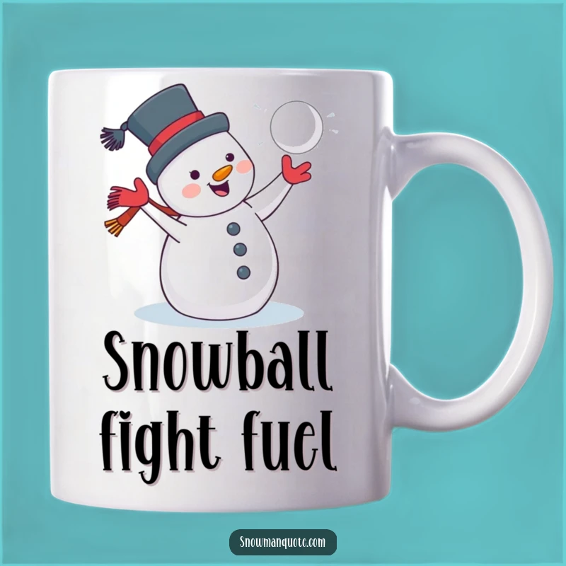 Funny Jolly Snowman Snowball Mug: Winter Fun Greeting, Perfect Snowy Day Gift