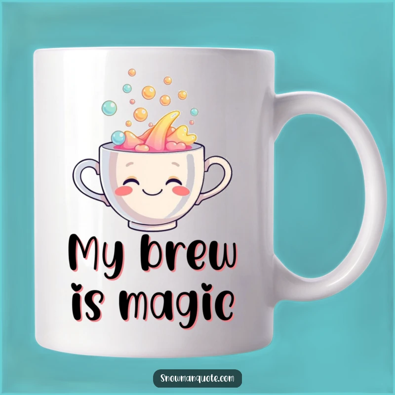 Funny Rainbow Tea Mug: Overflowing Joyful Teacup Design, Perfect Humorous Gift for Tea Lovers