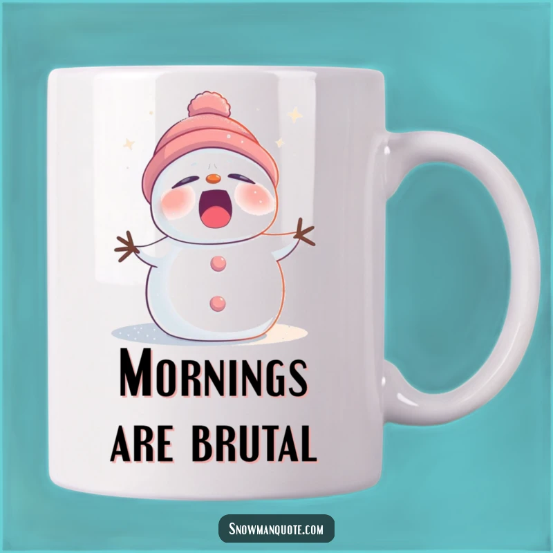 Funny Sleepy Snowman Stardust Mug, The Perfect Cozy Winter Gift for a Tired Soul