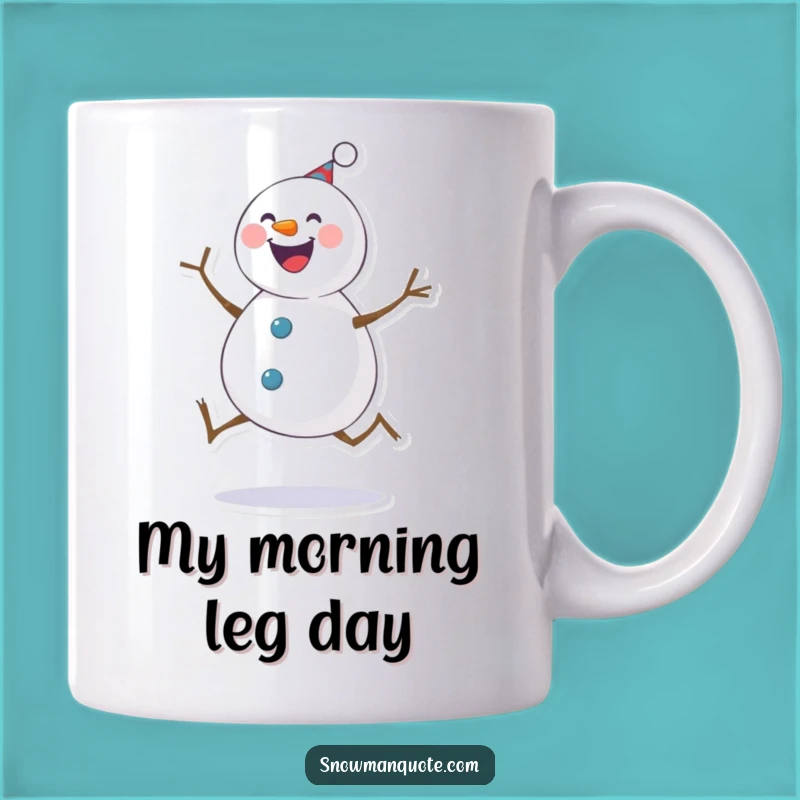 Funny Snowman Kick Mug: A Cheerful Winter Friend's Joyful Kick Funny Gift
