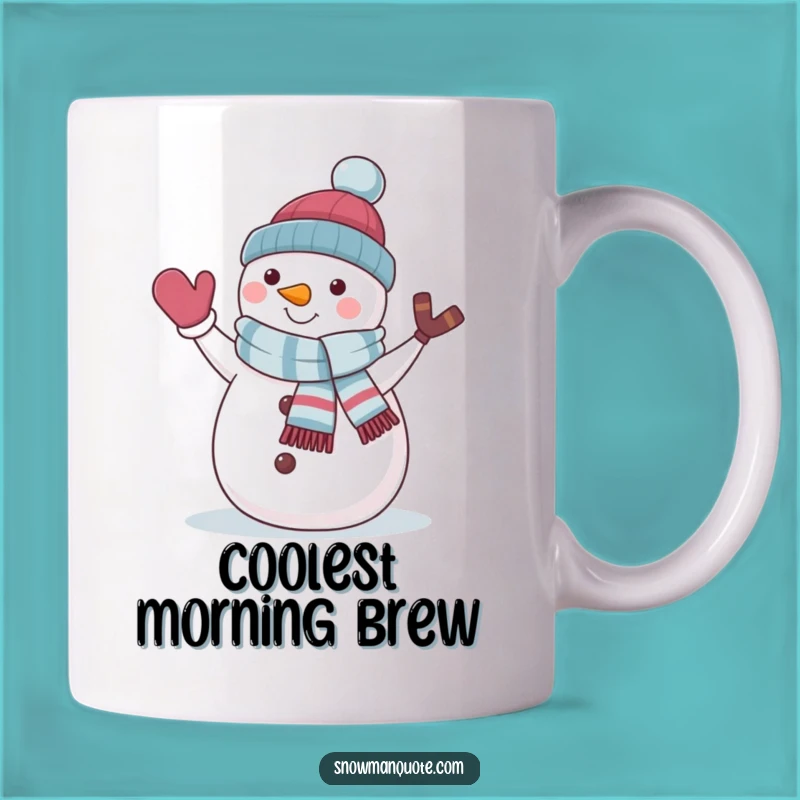Funny Snowman Waving Scarf Mug - The Perfect Cheerful Winter Gift