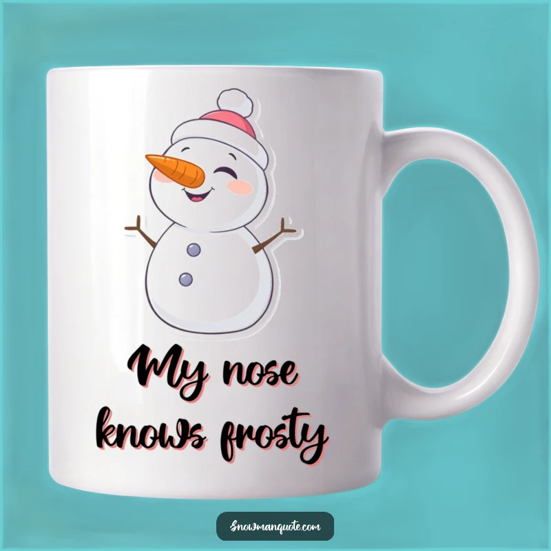Funny Winking Snowman Mug: A Playful Carrot Nose Gift for Winter Fun