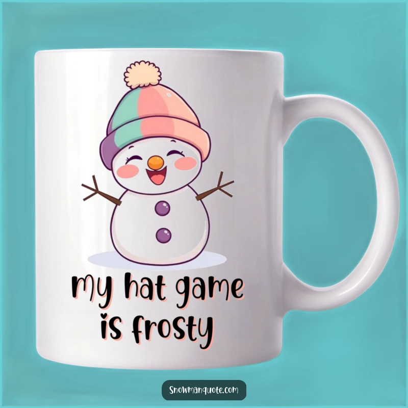Funny Snowman Giggling Mug Gift - Adorable Winter Character with Lopsided Hat