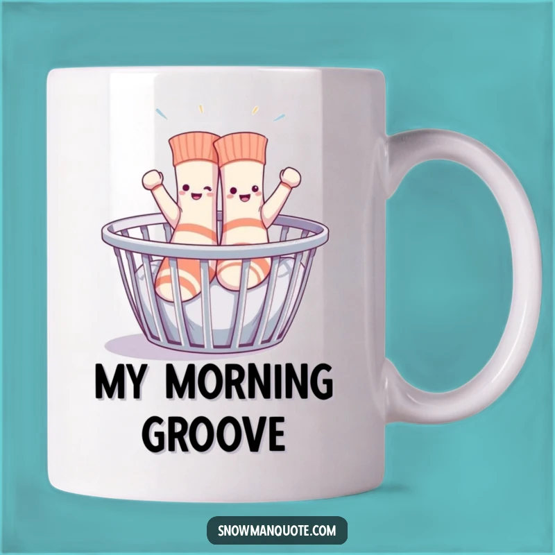 Funny Dancing Socks Mug - Hilarious Laundry Day Gift for a Fresh Dose of Humor