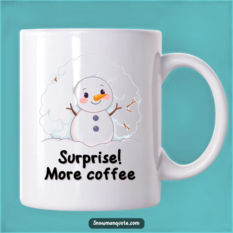 Funny Peek-a-Boo Snowman Mug - Delightful Winter Surprise Perfect Gift