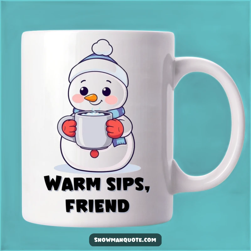 Funny Warm Snowman Mug: Cozy Offering Gift for Cold Days