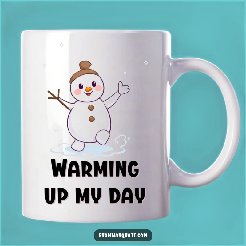 Funny Dancing Snowman Snow Swirl Mug, Gift the Joy of Winter Merriment