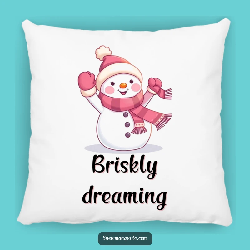 Funny Snowman Banner Pillow: Cozy Winter Friend, Soft and Cheerful Gift