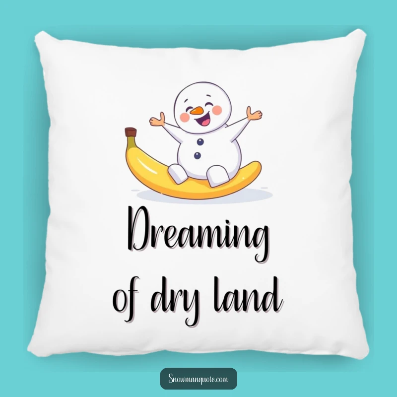 Funny Snowman Slip Pillow - Cozy Comedic Winter Accent Decor Gift