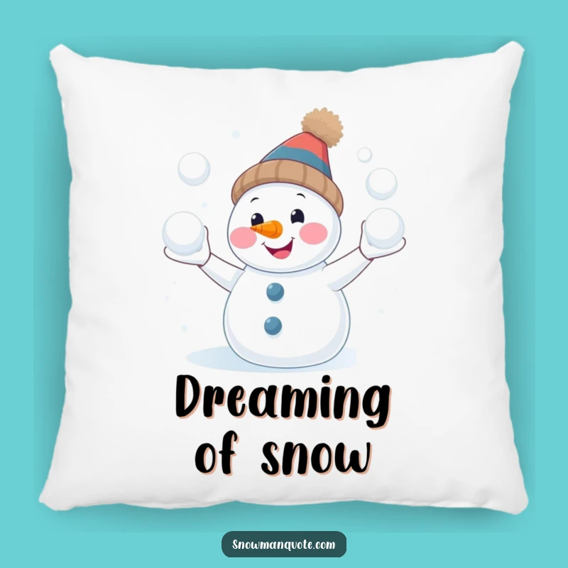 Funny Snowman Juggling Pillow: Cozy Winter Comfort for Hilarious Decor