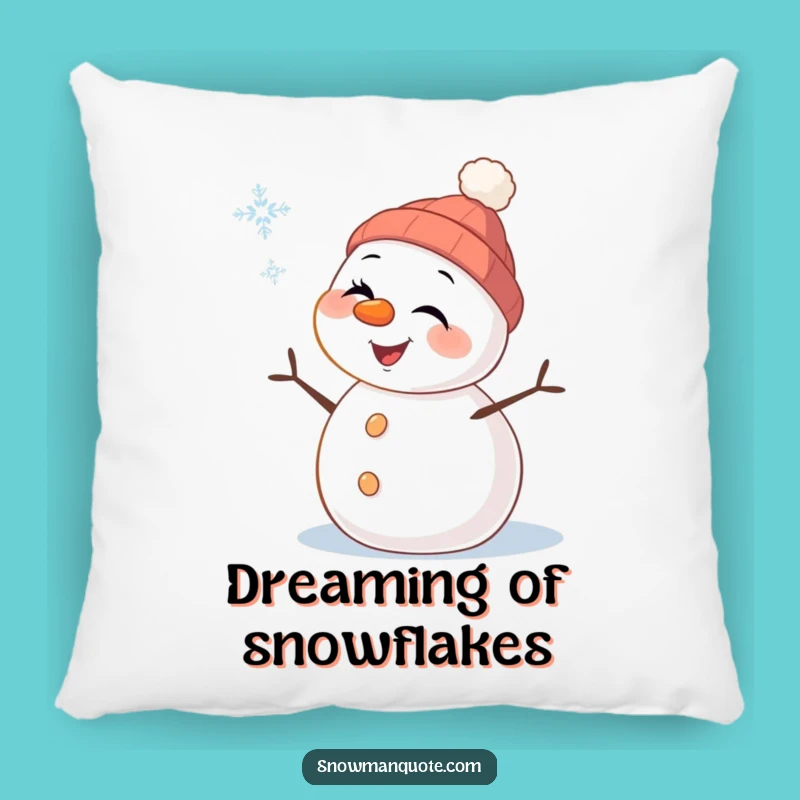 Funny Snowman Wink Pillow: Cozy Comfort with a Cheerful Pal, Decorative Funny Gift
