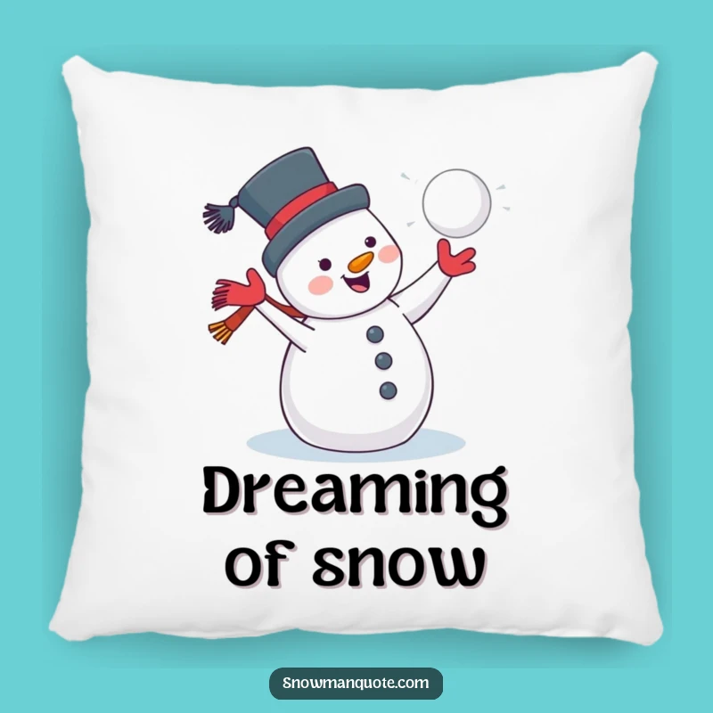 Funny Jolly Snowman Snowball Pillow: Cozy Winter Companion, Adorable Funny Gift
