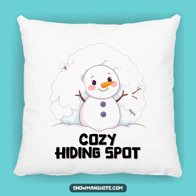 Funny Peeking Snowman Pillow - Delightful Winter Comfort & Cozy Humor Gift