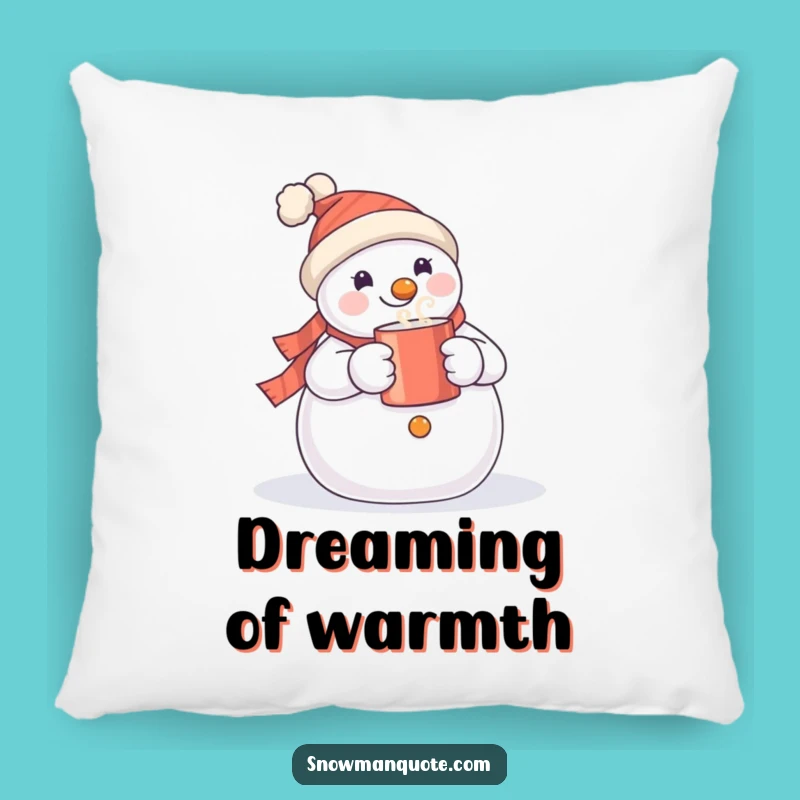 Funny Snowman Accent Pillow, Cozy Comfort & Hilarious Decor Gift