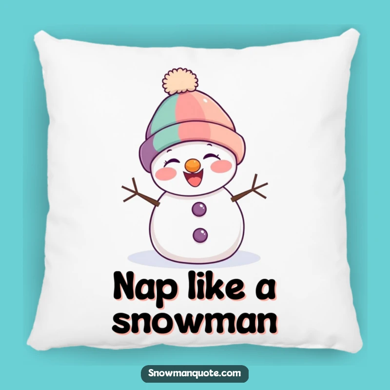 Funny Snowman Giggling Pillow - Cozy Home Decor with a Hilarious Winter Friend