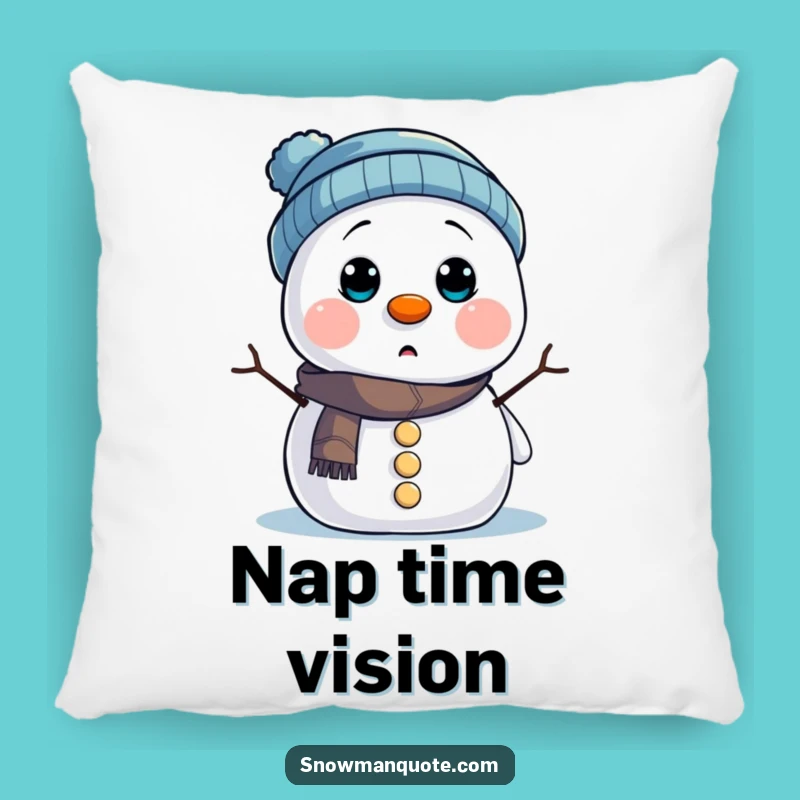 Funny Snowman Hat Pillow: Snuggle with Silliness and This Hat-Covered Winter Friend Funny Gift