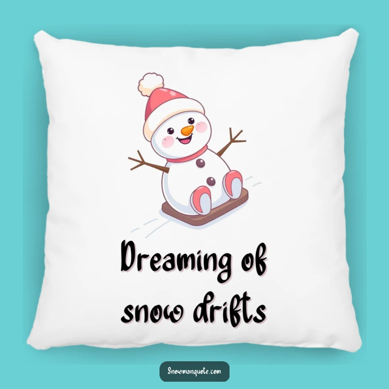 Funny Snowman Hill Slide Pillow: Cozy Comfort with Hilarious Winter Character Art