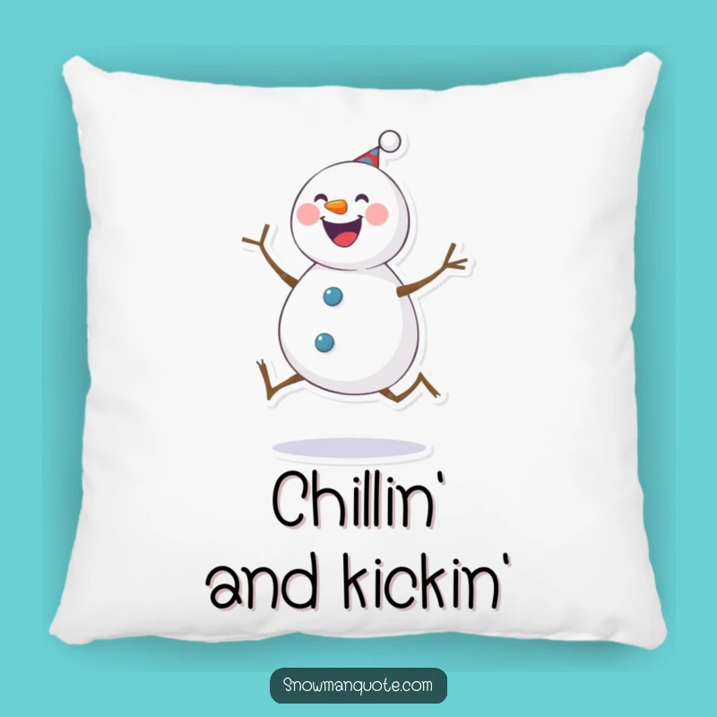 Funny Snowman Kick Pillow: Snuggle Up with Winter Cheer and This Joyful Buddy Funny Gift