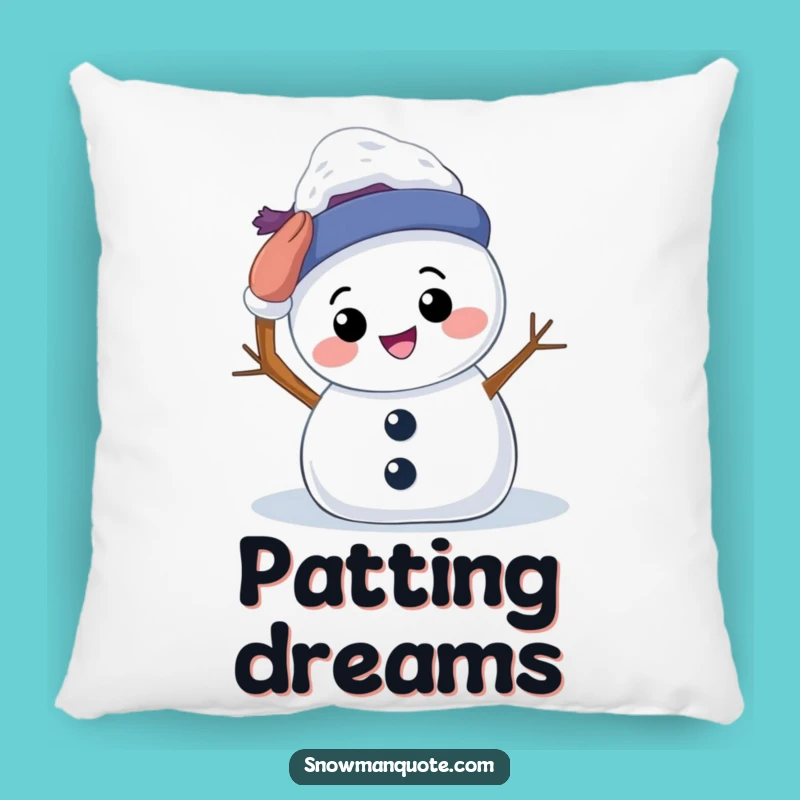 Funny Snowman Patting Pillow: Snuggle with Self-Love and This Sweet Winter Friend Funny Gift