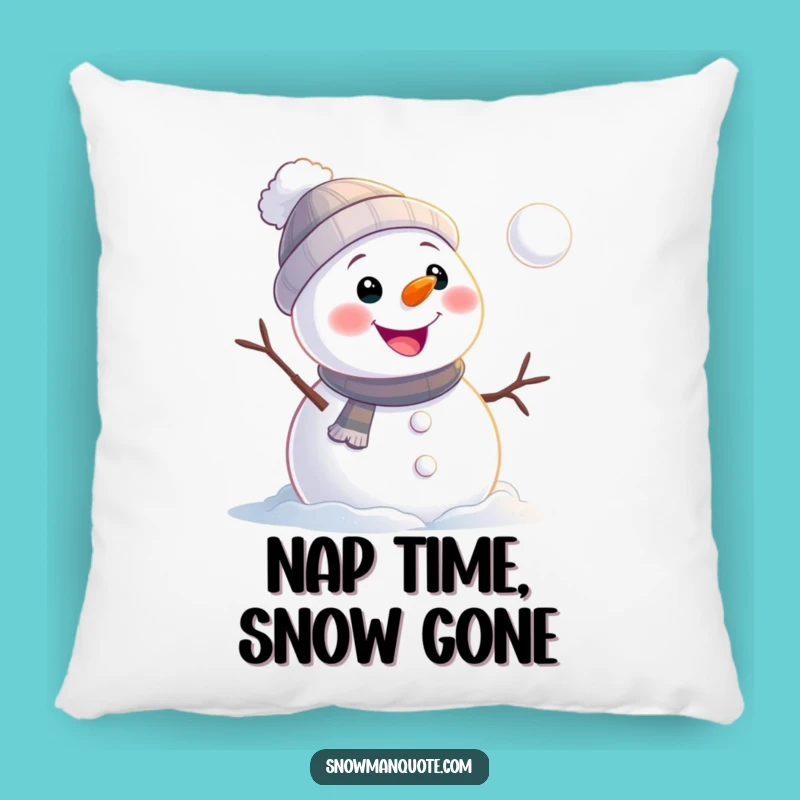 Funny Snowman Rolling Pillow: Cozy Comfort with Cheerful Winter Acceptance Gift