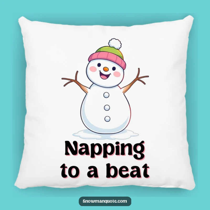 Funny Snowman Shimmy Pillow - Cozy Comfort with a Dancing Winter Design