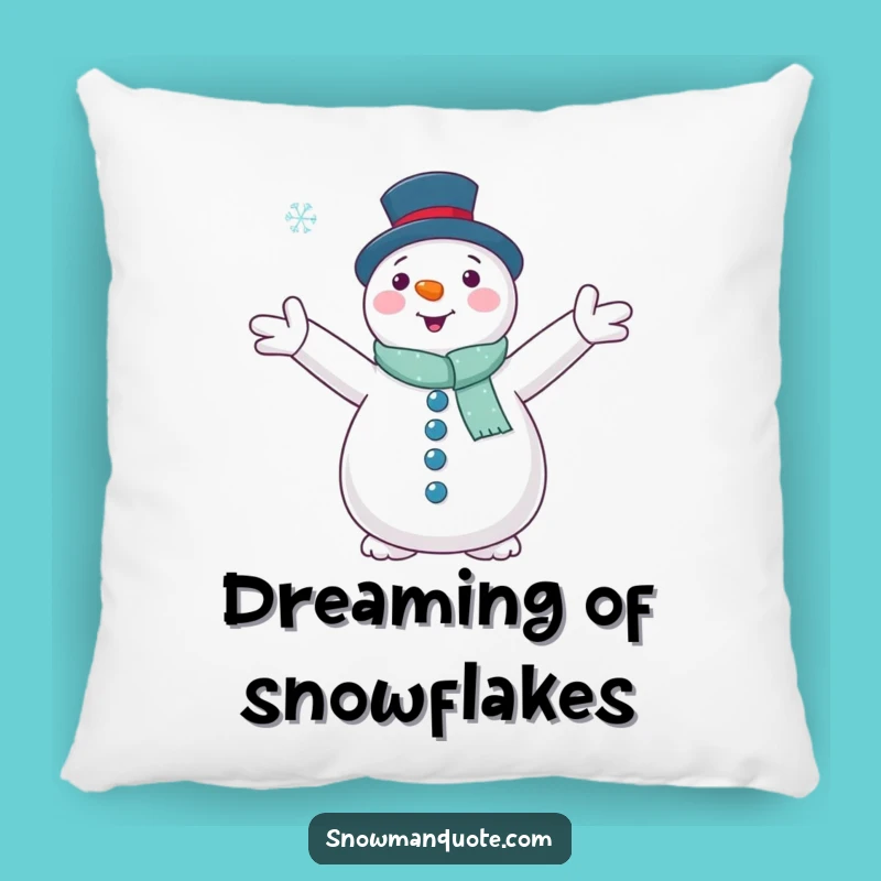 Funny Snowman Snowflake Hug Pillow: Cozy Winter Peace, Adorable Funny Gift