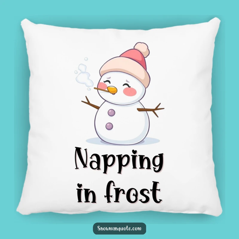 Funny Frosty Snowman Pillow - Cozy Accent & Whimsical Gift