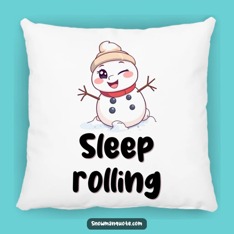 Funny Snowman Rolling Pillow: Snuggle with Adventure and This Mischievous Winter Friend Funny Gift