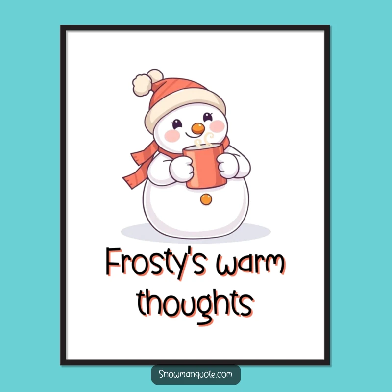 Funny Snowman Digital Art, Instant Winter Decor, Perfect Hilarious Gift