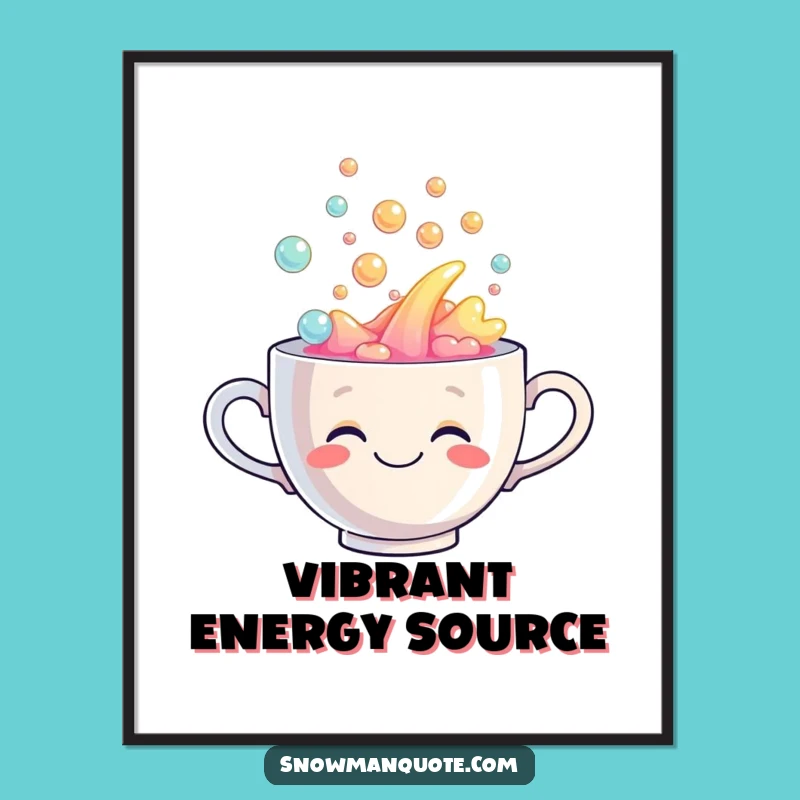 Funny Rainbow Teacup Digital Print: Vibrant Overflowing Liquid Art, Instant Humorous Decor